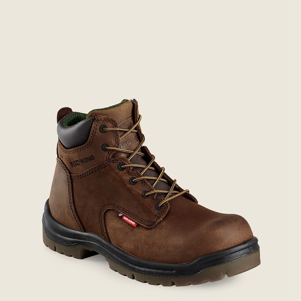 Red Wing Safety Boots King Toe® - 6-inch Toe - Brown - Mens HXT962730